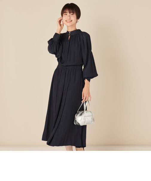 2WAYスタンドギャザーワンピース