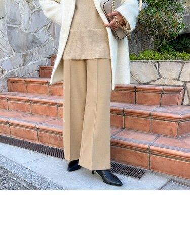 ◇【WEB限定】ウォッシャブルウーレットソフトピンタックワイドパンツ