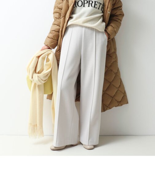 ◇【WEB限定】ウォッシャブルウーレットソフトピンタックワイドパンツ