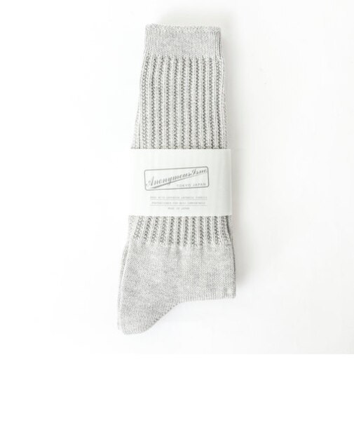 【ANONYMOUSISM/アノニマスイズム】タックリブクルーソックス 17543700