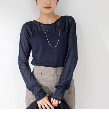 レイヤードシアーカットソー