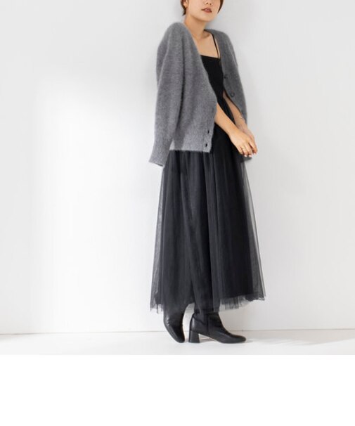 《手洗い可能》チュールビスチェワンピース