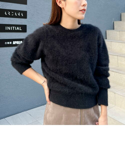 NOLLEY&#39;S - 美品 ノーリーズ NOLLEY’Sへアリークルーネックプルオーバーニット へアリークルーネックプルオーバーニット | ノーリーズ(NOLLEY'S