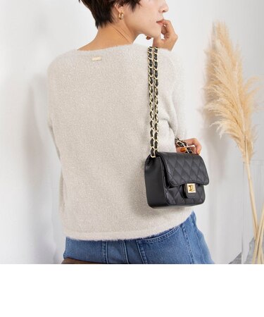 ラメショート丈プルオーバー