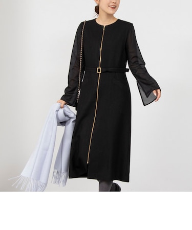 ウォッシャブルツイードライクジレワンピース