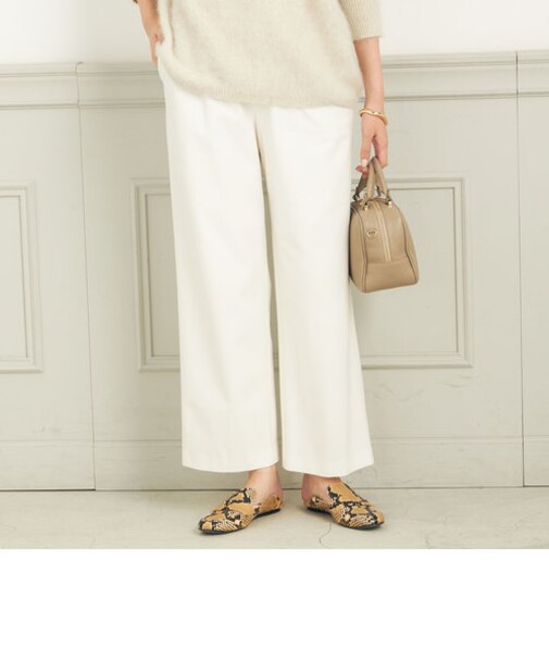 ウォッシャブル両面起毛ワイドパンツ