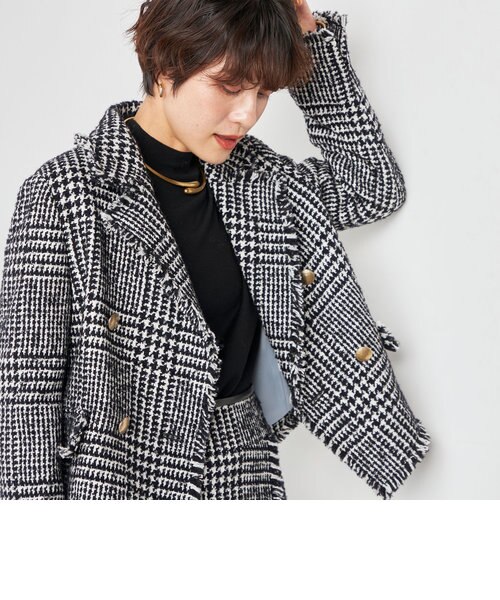 セットアップ対応》ツイードフリンジショートジャケット｜ノーリーズの