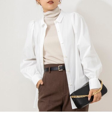 ショルダーギャザーチュニックシャツ