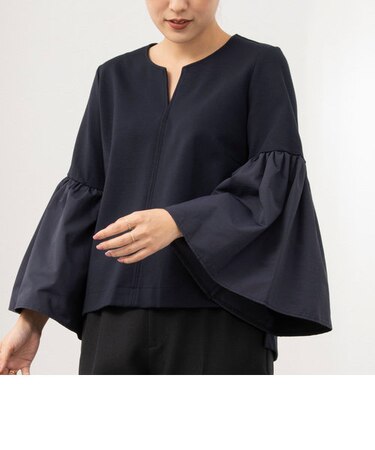 袖フレアプルオーバーカットソー