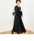 《手洗い可能》シフォンカットジャガードロングワンピース