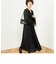 《手洗い可能》シフォンカットジャガードロングワンピース