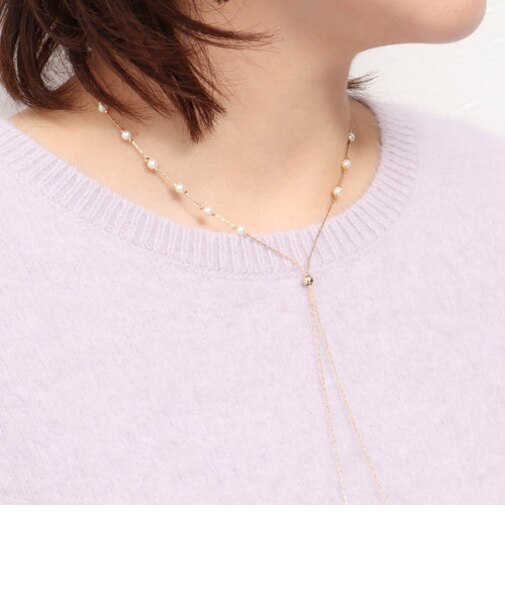 スキップパールスライドフリーネックレス