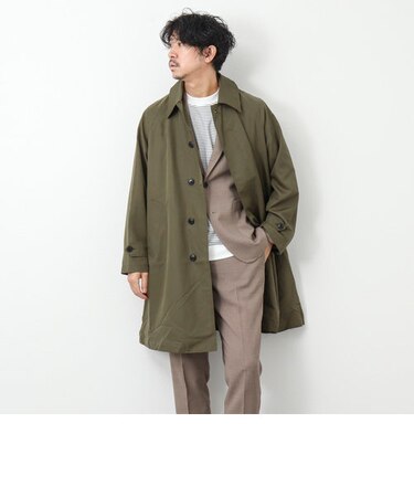【TAION/タイオン】《限定展開 / ビジカジ対応》別注NON DOWN BAL COLLAR COAT  ステンカラー バルカラーコート