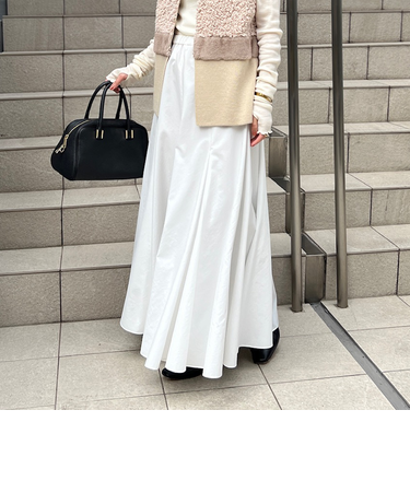 ヴィンテージタフタマチ入りマキシスカート