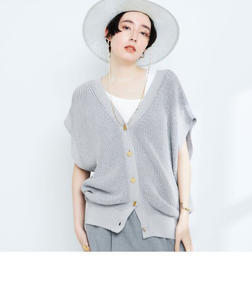 NOLLEY'Sノーリーズ2024SSウォッシャブルペーパーヤーン2WAYベスト ウォッシャブルペーパーヤーン2WAYベスト｜ノーリーズの通販｜&mall