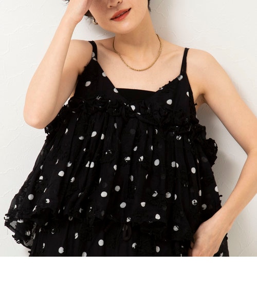 crinkle crinkle crinkle/クリンクル クリンクル クリンクル】3D embroidery dot  camisole｜ノーリーズの通販｜&mall（アンドモール）三井ショッピングパーク公式通販