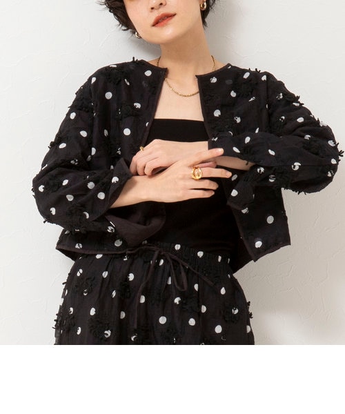 crinkle crinkle crinkle/クリンクル クリンクル クリンクル】3D embroidery dot bolero ｜ノーリーズの通販｜&mall（アンドモール）三井ショッピングパーク公式通販