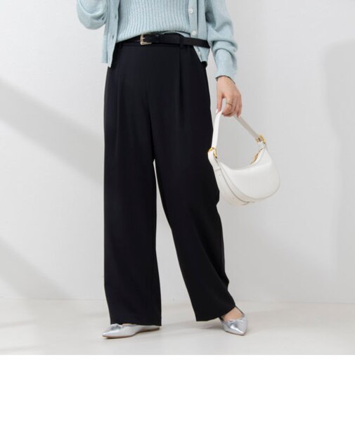 ウォッシャブルツイルイージータックワイドパンツ