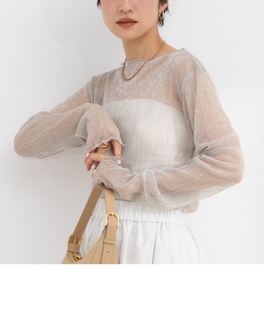 シアラメプリーツプルオーバーカットソー