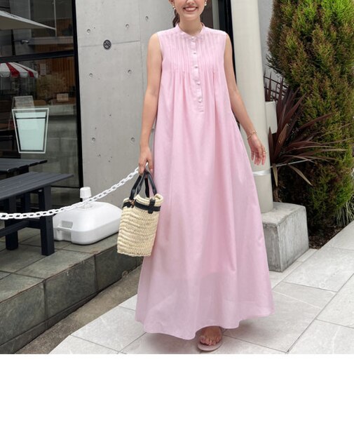 ウォッシャブルピンタックシャツワンピース