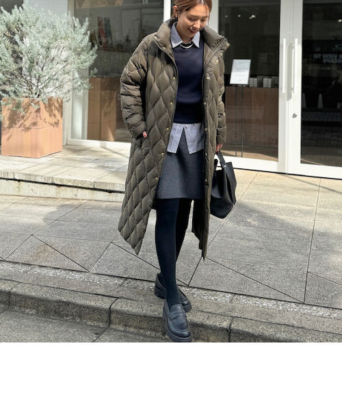 ◇【WEB限定】【TAION/タイオン】ヘチマキルトロングダウン 24AW
