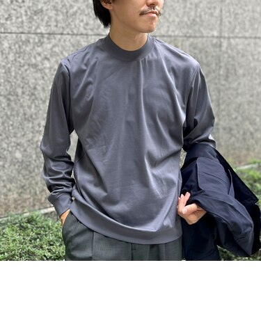 《ビジカジ対応》シルケットスムース ドレスT長袖