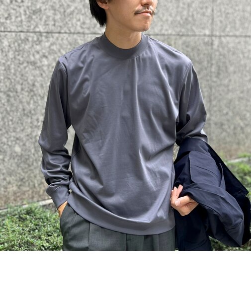 《ビジカジ対応》シルケットスムース ドレスT長袖