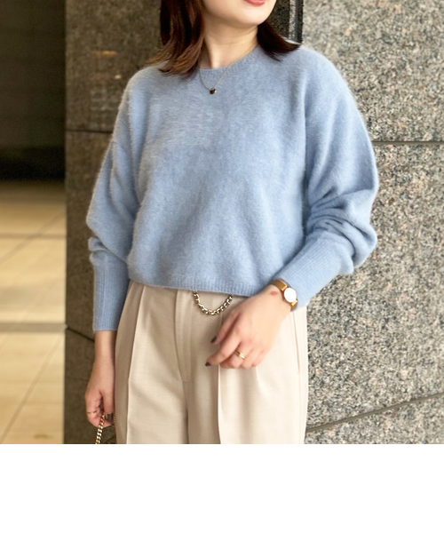 NOLLY'S ヘアリークルーネックプルオーバーニット 楽天市場】ヘアリークルーネックプルオーバーニット／ノーリーズ