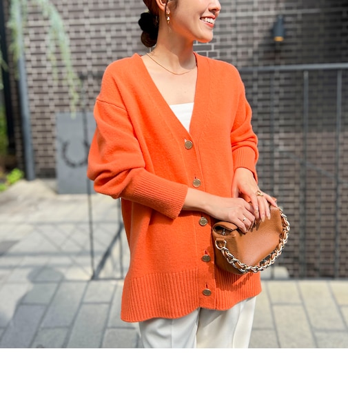 カシミヤ混MUSICゆったりVネックカーディガン 24AW｜ノーリーズの通販 