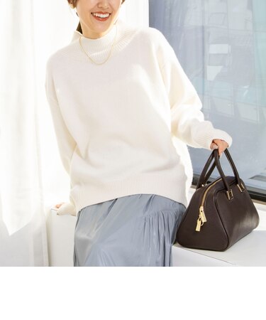 全骨格対応》カシミヤ混MUSICハイネックプルオーバーニット 24AW 