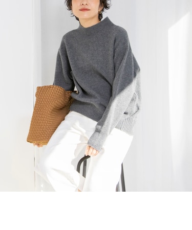 全骨格対応》カシミヤ混MUSICハイネックプルオーバーニット 24AW 