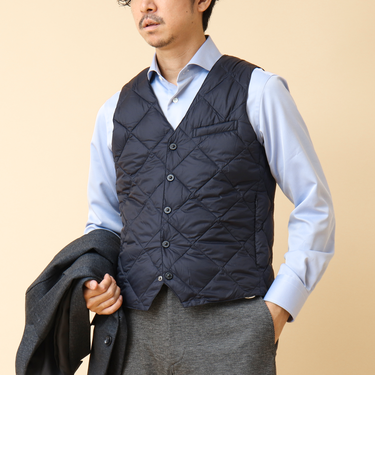 《ビジカジ対応》【TAION/タイオン】シングルスナップボタン ダウンジレ 24AW