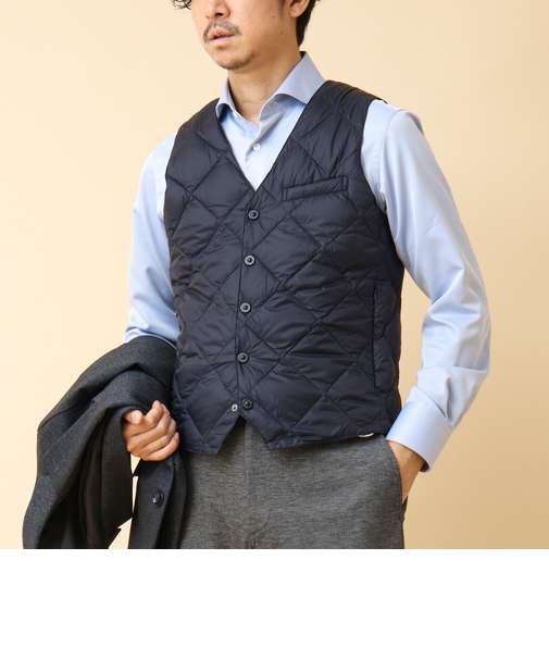 《ビジカジ対応》【TAION/タイオン】シングルスナップボタン ダウンジレ 24AW