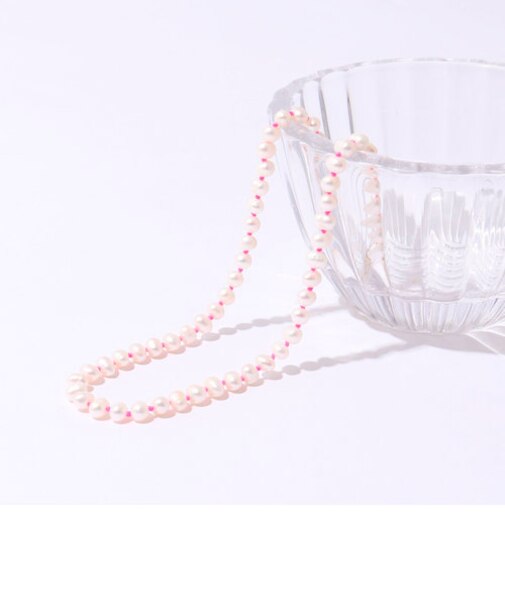 淡水パールオールノットネックレス