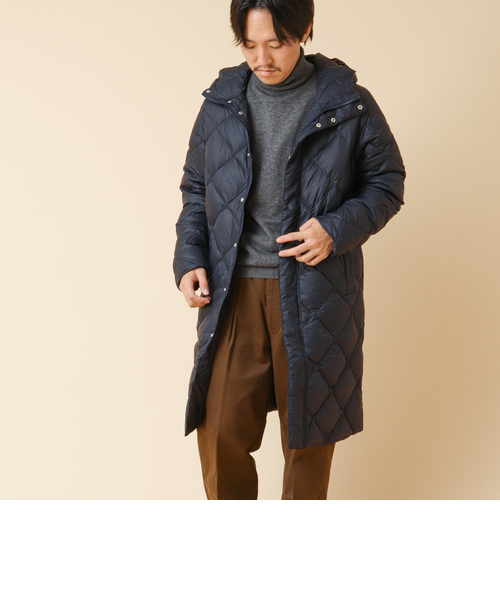 TAION/タイオン】シティ フード ロングダウンジャケット ダウンコート