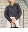 割繊シャーリングブラウス