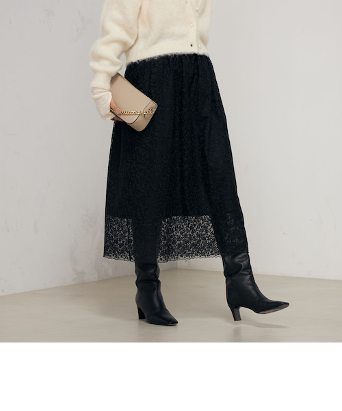 B6914■美品■23区 ウォッシャブル 総柄 シフォン ギャザースカート 36 B6914□美品□23区 ウォッシャブル 総柄 シフォン ギャザー
