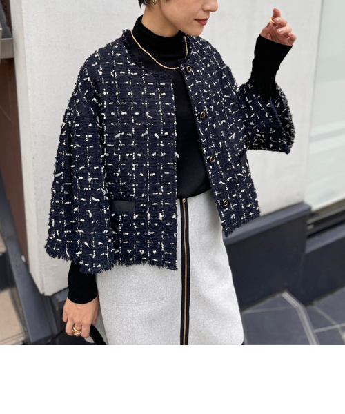 NOLLEY'S カラーツイードショートジレ セットアップ対応》カラーツイードショートジレ｜ノーリーズの通販