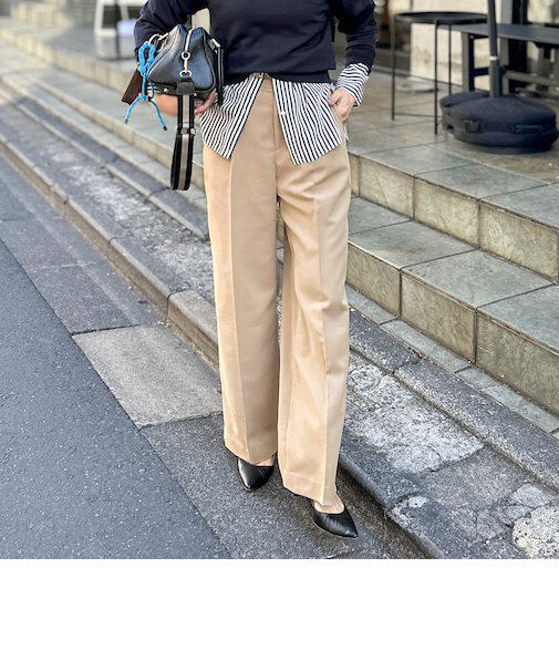 ウォッシャブルクリスピーカルゼワイドパンツ