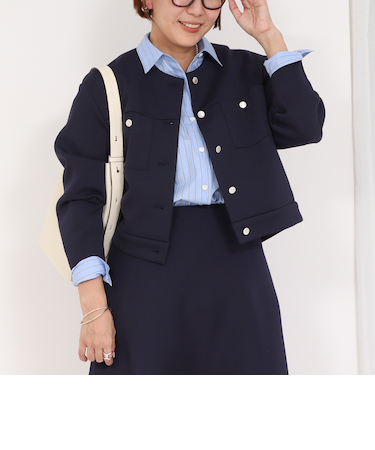 ウォッシャブルエアボールクルーネックブルゾン