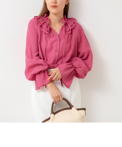 シアーフリルブラウス