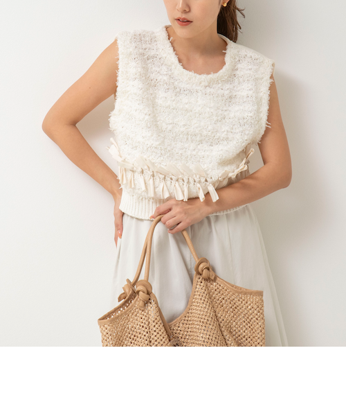 手洗い可能》ツイード&リボンベスト｜ノーリーズの通販｜&mall（アンド