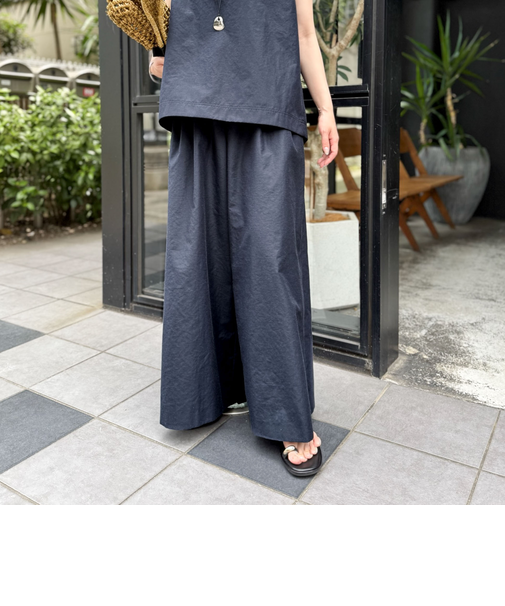 ウォッシャブルエクセルテックタンブラー2タックワイドパンツ