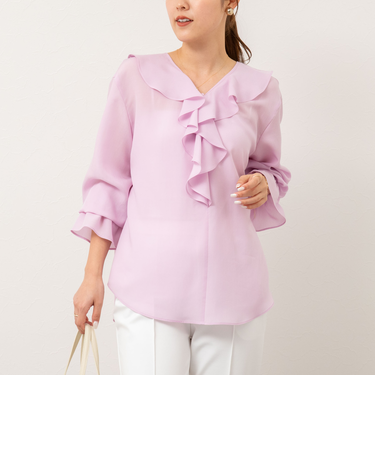 【追加】(CLASSY5月号掲載)ラッフル衿とろみブラウス