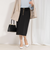 ウォッシャブルボンディングジョーゼットハーフジップタイトスカート