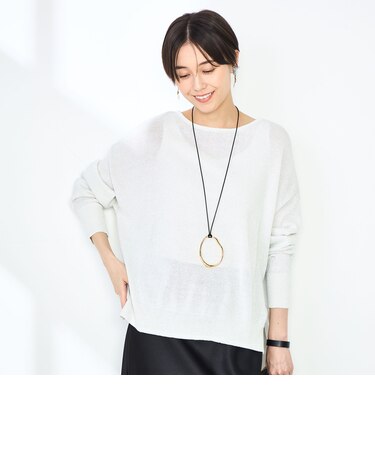 《手洗い可能》ギマコットンヘンリー2WAYプルオーバーニット