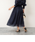 《セットアップ対応》ウォッシャブルタックフレアシアースカート