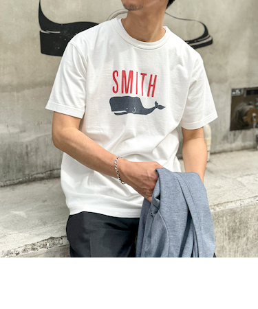 【BARNS OUTFITTERS】別注タフネックT SMITH 25SS