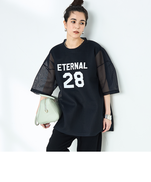 ダンボールメッシュプリントTシャツ