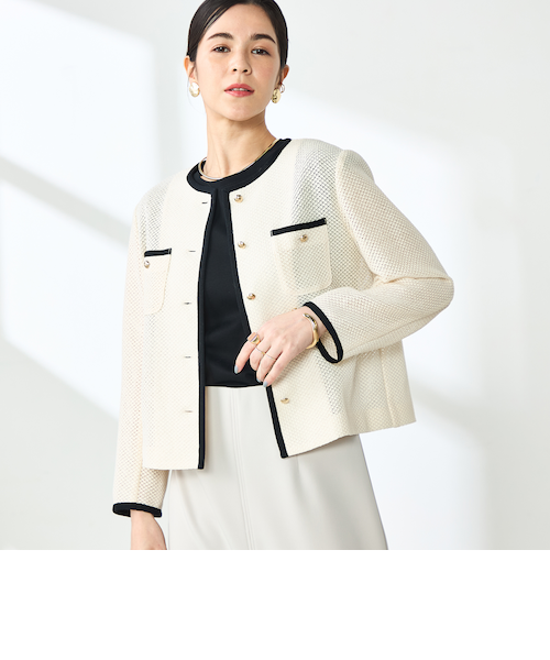 ウォッシャブルラッセルカーデジャケット｜ノーリーズの通販｜&mall